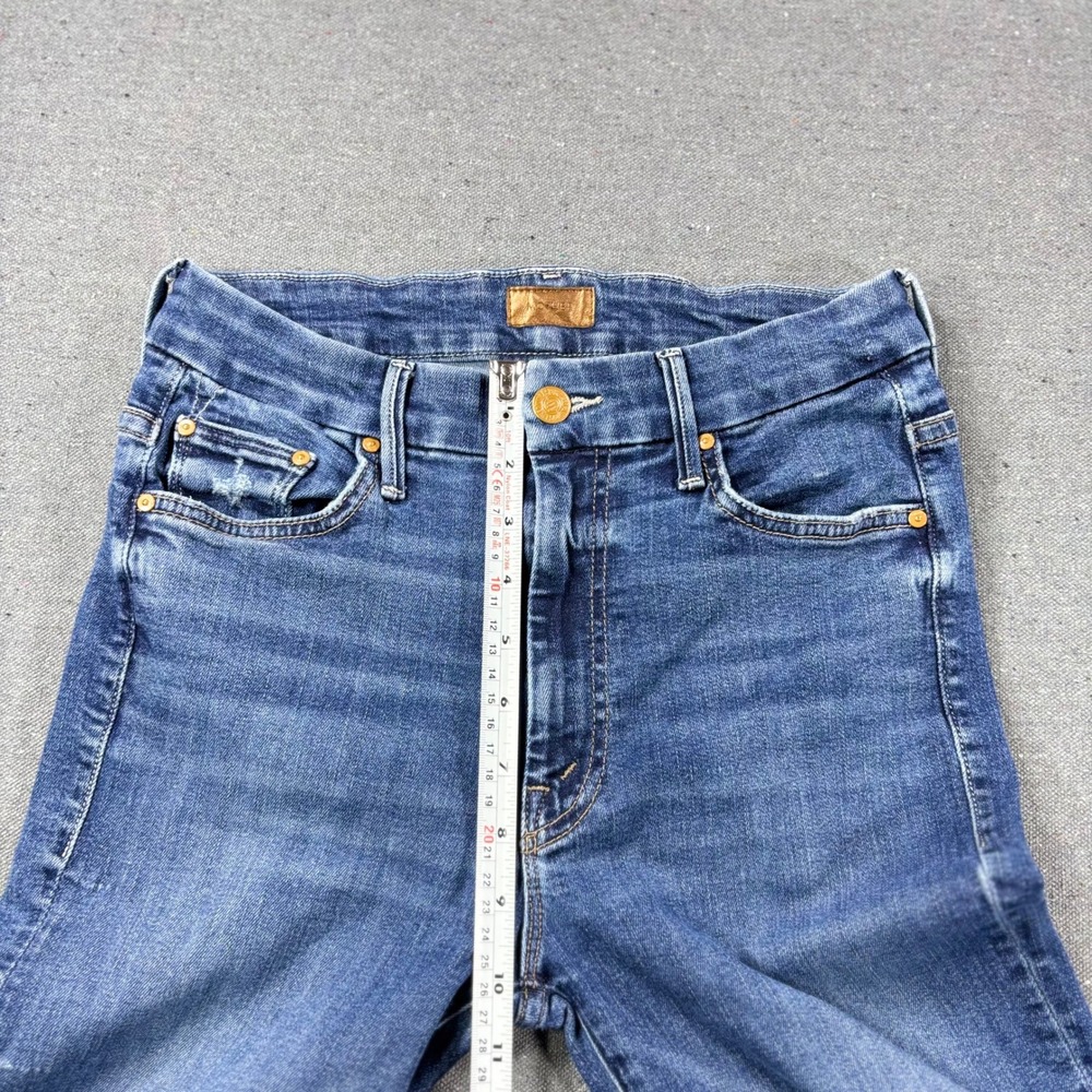 MOTHER High Waisted Looker Jeans Women 26 Blue Teaming Up Skinny Denim 1221-104 - Picture 7 of 10
